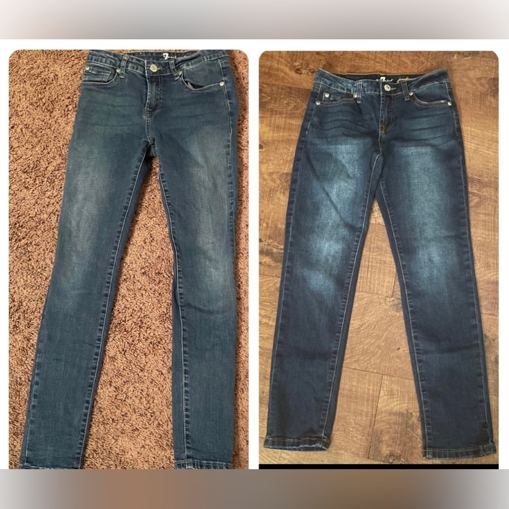 7 for all mankind blue jeans sz 12 josefina & the skinny girl youth 2 pairs